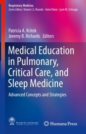 book Medical Education in Pulmonary, Critical Care, and Sleep Medicine: Advanced Concepts and Strategies