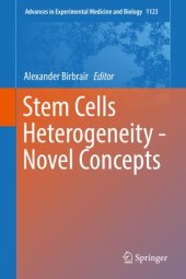 book Stem Cells Heterogeneity - Novel Concepts