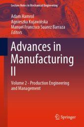 book Advances in Manufacturing II: Volume 2 - Production Engineering and Management