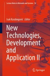 book New Technologies, Development and Application II