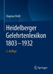 book Heidelberger Gelehrtenlexikon 1803–1932