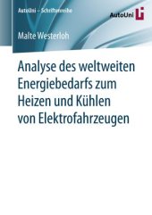 book Analyse des weltweiten Energiebedarfs zum Heizen und Kühlen von Elektrofahrzeugen