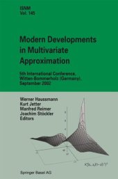 book Modern Developments in Multivariate Approximation: 5th International Conference, Witten-Bommerholz (Germany), September 2002