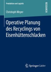 book Operative Planung des Recyclings von Eisenhüttenschlacken