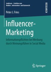 book Influencer-Marketing: Informationspflichten bei Werbung durch Meinungsführer in Social Media