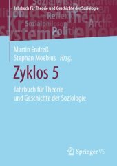 book Zyklos 5: Jahrbuch für Theorie und Geschichte der Soziologie