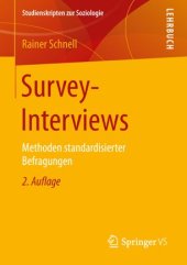 book Survey-Interviews: Methoden standardisierter Befragungen