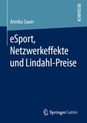 book eSport, Netzwerkeffekte und Lindahl-Preise