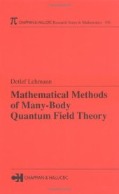 book Mathematical Methods of Many-Body Quantum Field Theory