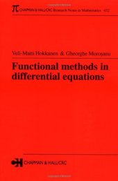 book Functional Methods in Differential Equations