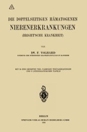 book Die doppelseitigen hämatogenen Nierenerkrankungen (Brightsche Krankheit)