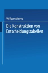 book Die Konstruktion von Entscheidungstabellen