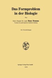 book Das Formproblem in der Biologie