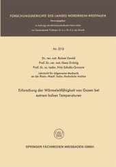 book Erforschung der Wärmeleitfähigkeit von Gasen bei extrem hohen Temperaturen