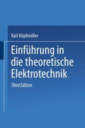 book Einführung in die theoretische Elektrotechnik