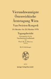 book Vierundzwanzigste Österreichische Ärztetagung Wien: 19. Oktober bis 24. Oktober 1970