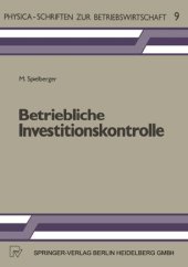 book Betriebliche Investitionskontrolle.: Grundprobleme und Lösungsansätze