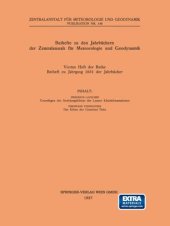 book Beihefte zu den Jahrbüchern der Zentralanstalt für Meteorologie und Geodynamik: Viertes Heft der Reihe Beiheft zu Jahrgang 1931 der Jahrbücher