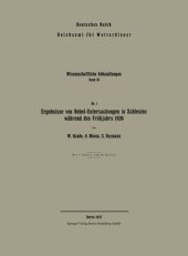 book Ergebnisse von Nebel-Untersuchungen in Schlesien während des Frühjahrs 1936