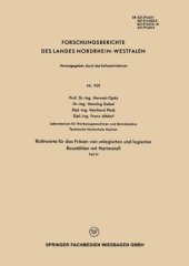 book Richtwerte für das Fräsen von unlegierten und legierten Baustählen mit Hartmetall: Teil III