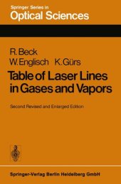 book Table of Laser Lines in Gases and Vapors