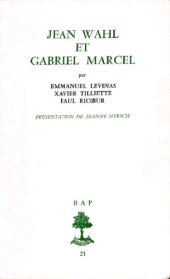 book Jean Wahl et Gabriel Marcel