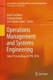 book Operations Management and Systems Engineering: Select Proceedings of CPIE 2018