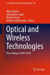 book Optical and Wireless Technologies: Proceedings of OWT 2018