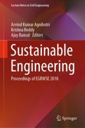 book Sustainable Engineering: Proceedings of EGRWSE 2018