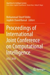 book Proceedings of International Joint Conference on Computational Intelligence: IJCCI 2018