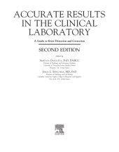 book Accurate Results in the Clinical Laboratory-A Guide to Error Detection and Correction