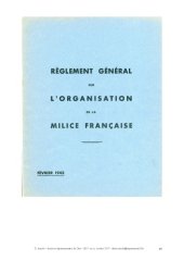 book Règlement général sur lʼorganisation de la Milice Française