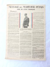 book Message du Maréchal Pétain, Chef de lʼEtat Français