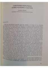 book Cuestiones disputadas sobre filosofía y cultura