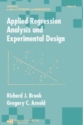 book Applied Regression Analysis and Experimental Design