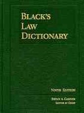 book Black's Law Dictionary, 9th