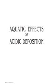 book Aquatic Effects of Acidic Deposition