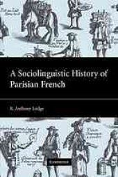 book A sociolinguistic history of Parisian French