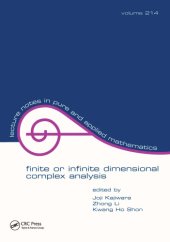 book Finite or Infinite Dimensional Complex Analysis