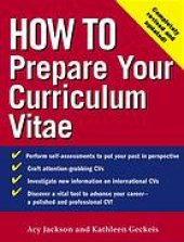 book How to prepare your curriculum vitae