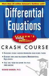 book Differential equations: based on Schaum's outline of theory and problems of differential equations