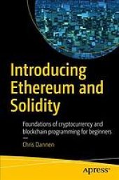 book Introducing Ethereum and Solidity: foundations of cryptocurrency and blockchain programming for beginners