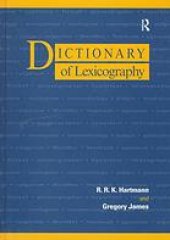 book Dictionary of Lexicography