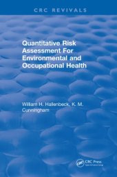 book Quantitative risk assessment for environmental and occupational health