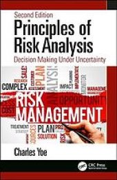 book Principles of risk analysis: decision making under uncertainty