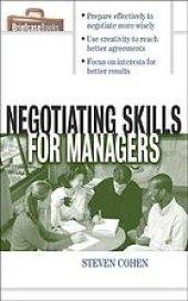 book Negotiating skills for managers