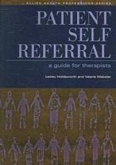 book Patient self referral: a guide for therapists