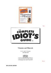 book The complete idiot's guide to vitamins and minerals