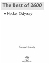 book The best of 2600: a hacker odyssey