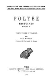 book Polybe: Histoires, Tome V: Livre V